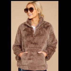 Fuzzy Quarter-Zip Pullover